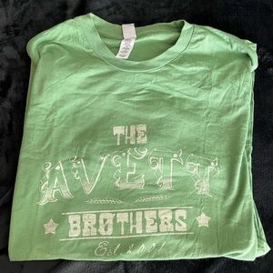 Green Avett Brothers Concert T-shirt Large